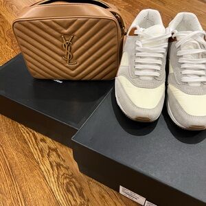 Saint Laurent sneakers and matching bag. Includes boxes, dust bags, receipts
